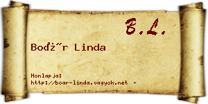 Boár Linda névjegykártya